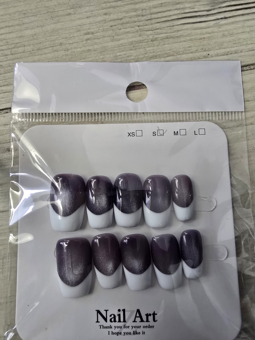 Purple Ombre French Press-On Nails